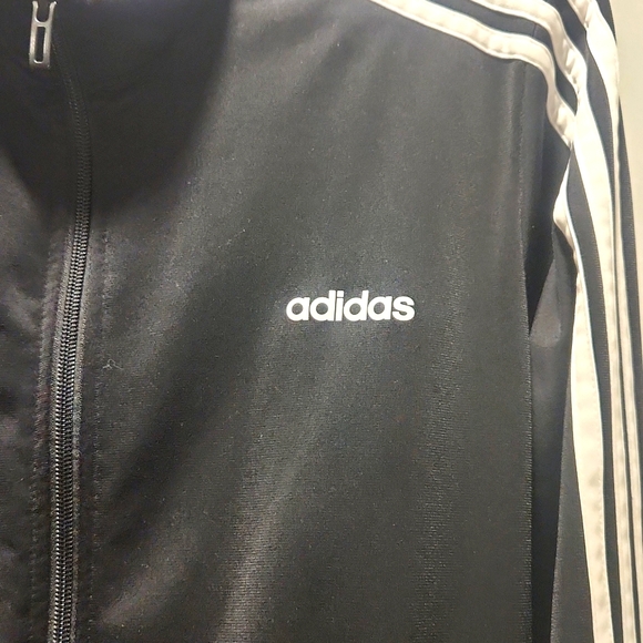 Woman's adidas Essentials Warm-Up 3 Stripes Track Jacket - Picture 2 of 4